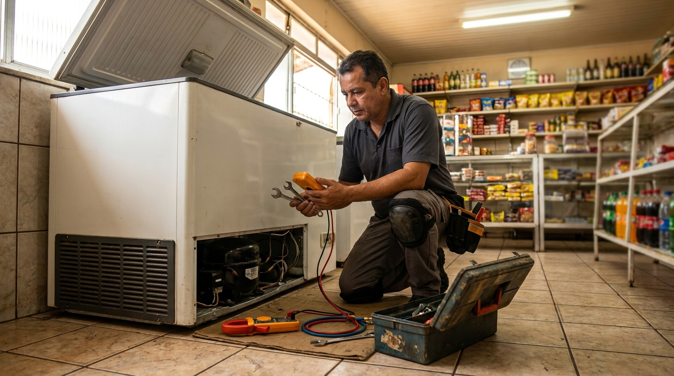Técnico de conserto de freezer em residência em Suzano‑SP